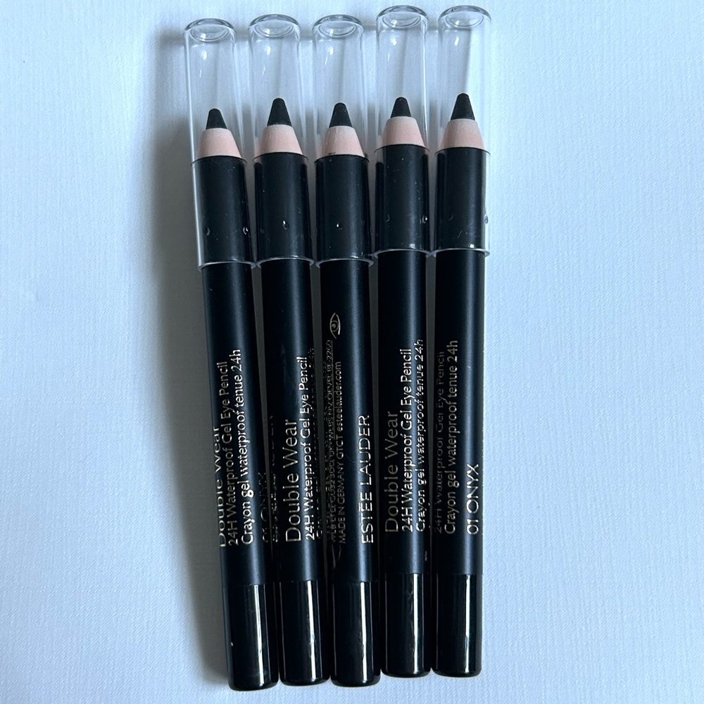 5x Estee Lauder double wear 24H waterproof gel eye pencils travel size *black